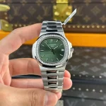 Patek Nautilus 5713G Green Dial 40mm Moissanite – Handcrafted Diamod