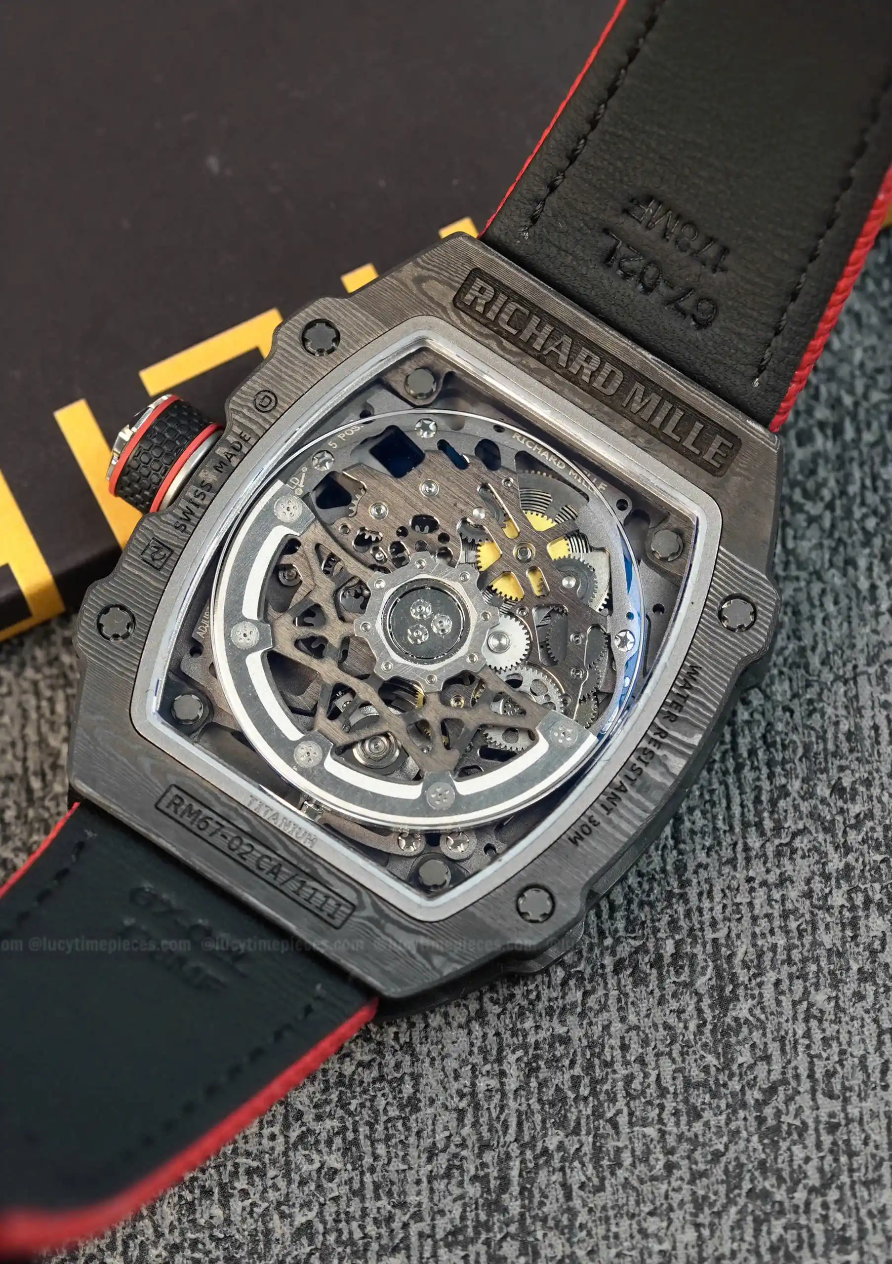 Richard Mille RM67-02 Italy Black Carbon TPT Italy Custom Modify – Handcrafted Version - 图片 9