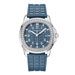 Patek Philippe Aquanaut 5067A-025 35.6mm Blue Dial Diamond Bezel Moissanite Steel – Customize Version