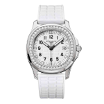 Patek Philippe Aquanaut 5067A-025 35.6mm White Dial Diamond Bezel Moissanite Steel – CustomizeVersion