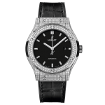 Hublot Classic Fusion Diamonds Moissanite Pave 38mm Black Dial – Handcrafted Diamod